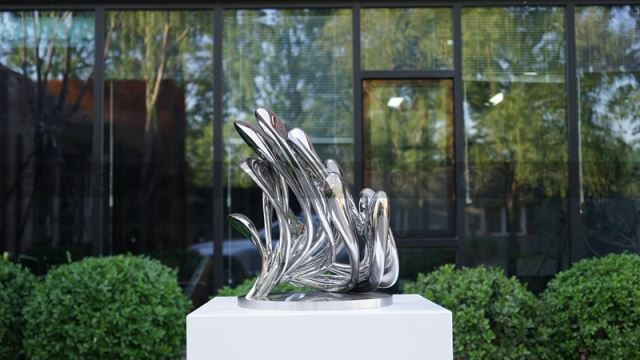 Rustfritt stål kunstskulptur